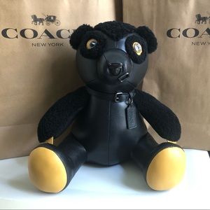 COACH Limited Edition Leather Teddy Bear "FUZZ"
